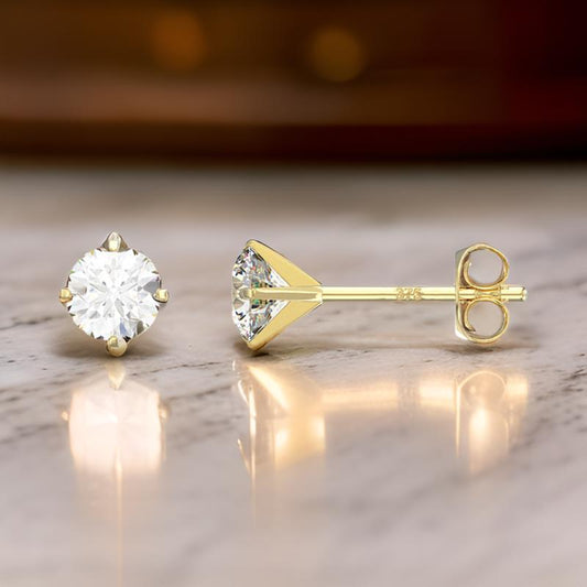 9CT CZ 4mm Studs