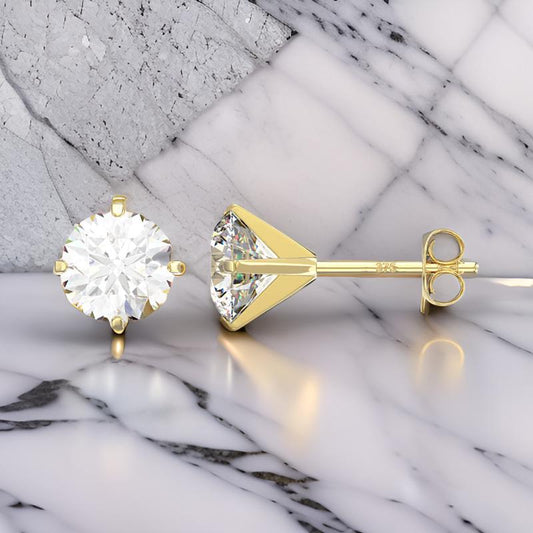 9CT CZ 6mm Studs