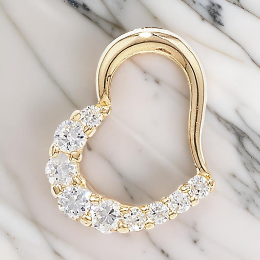 Heart-Shaped 9CT Gold Pendant