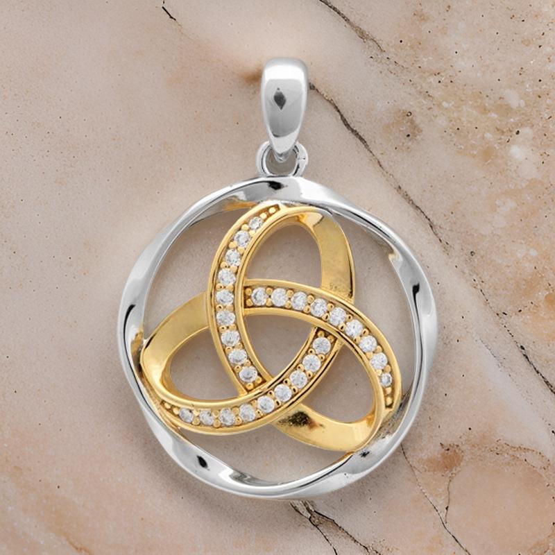 Circle Two-Tone Celtic Pendant